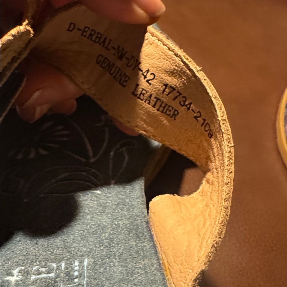 NWOB Spring Step L'Artiste Floral Embellished Sandals Leather & Cork 42(10.5-11) - Picture 3 of 11